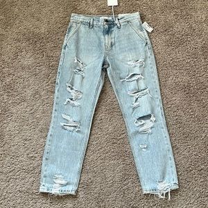 Brand New KanCan Distressed Crop Jeans